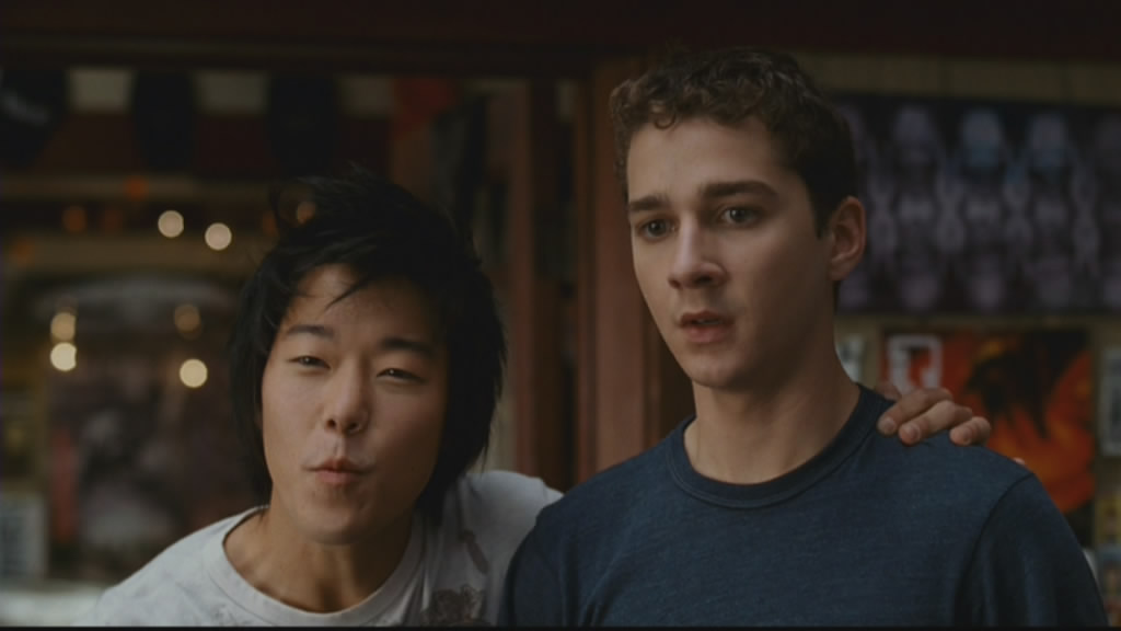 Shia LaBeouf and Aaron Yoo take the mickey.