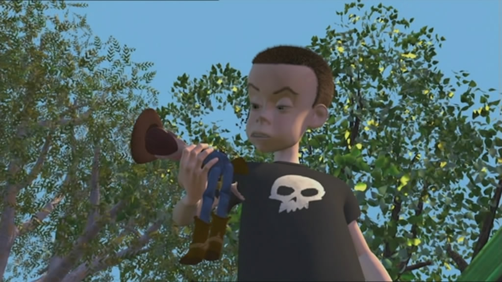 Sid, the evil kid next door. Karma is a bitch.