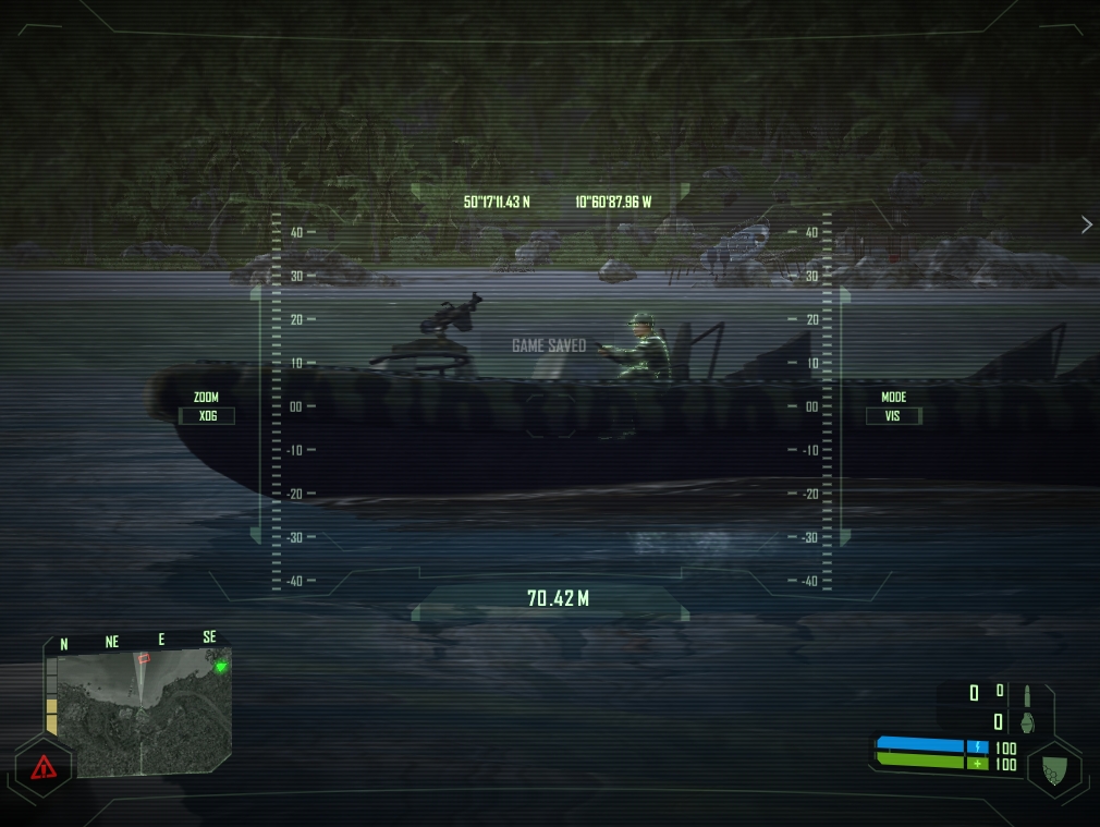 Using your binoculars to scan for the enemy.