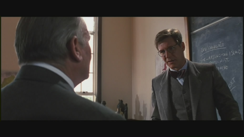 Harrison Ford as an older Indiana Jones.