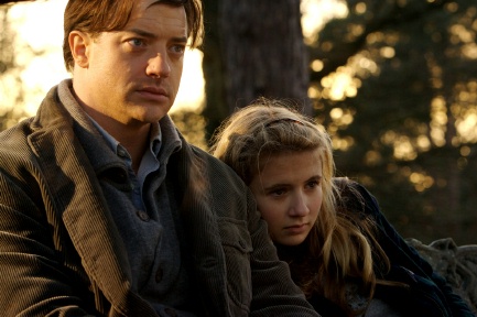 Brendan Fraser and Eliza Bennett.