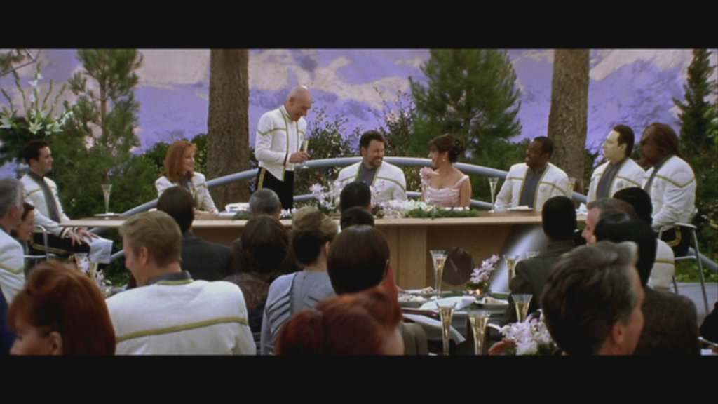 Picard toasted the Groom, but he kept the photos of the naked bride hidden... for now.