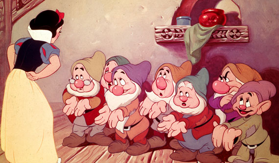 Snow White chastises the short dudes...