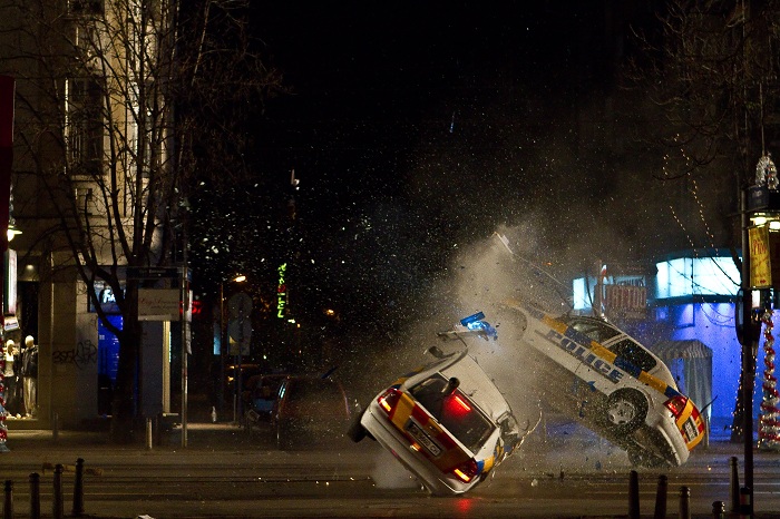 Car ballet goes wrong.