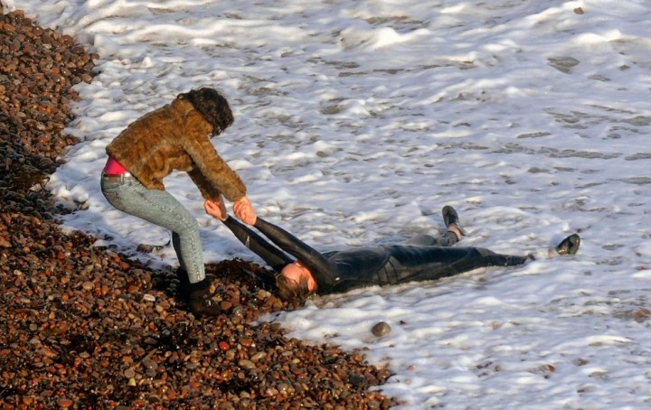Go home surfing dude, you're drunk!