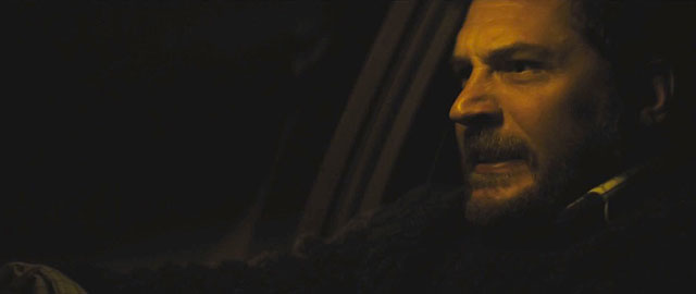 Tom Hardy shits in a car.