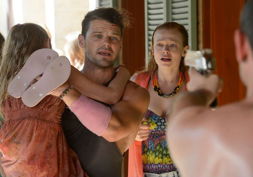 That's Sarah Snook at the back there. She's downright creepy here.