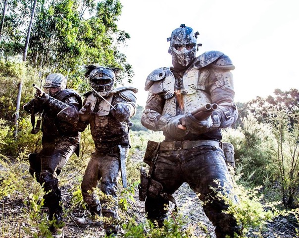 The boys get ready to fight in Wyrmwood.